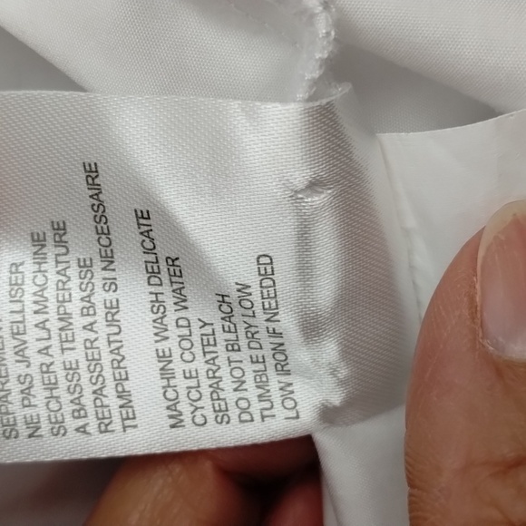 Tribal women's size small white 4-button popover long sleeve - Picture 8 of 10